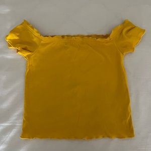 New yellow h and m crop top